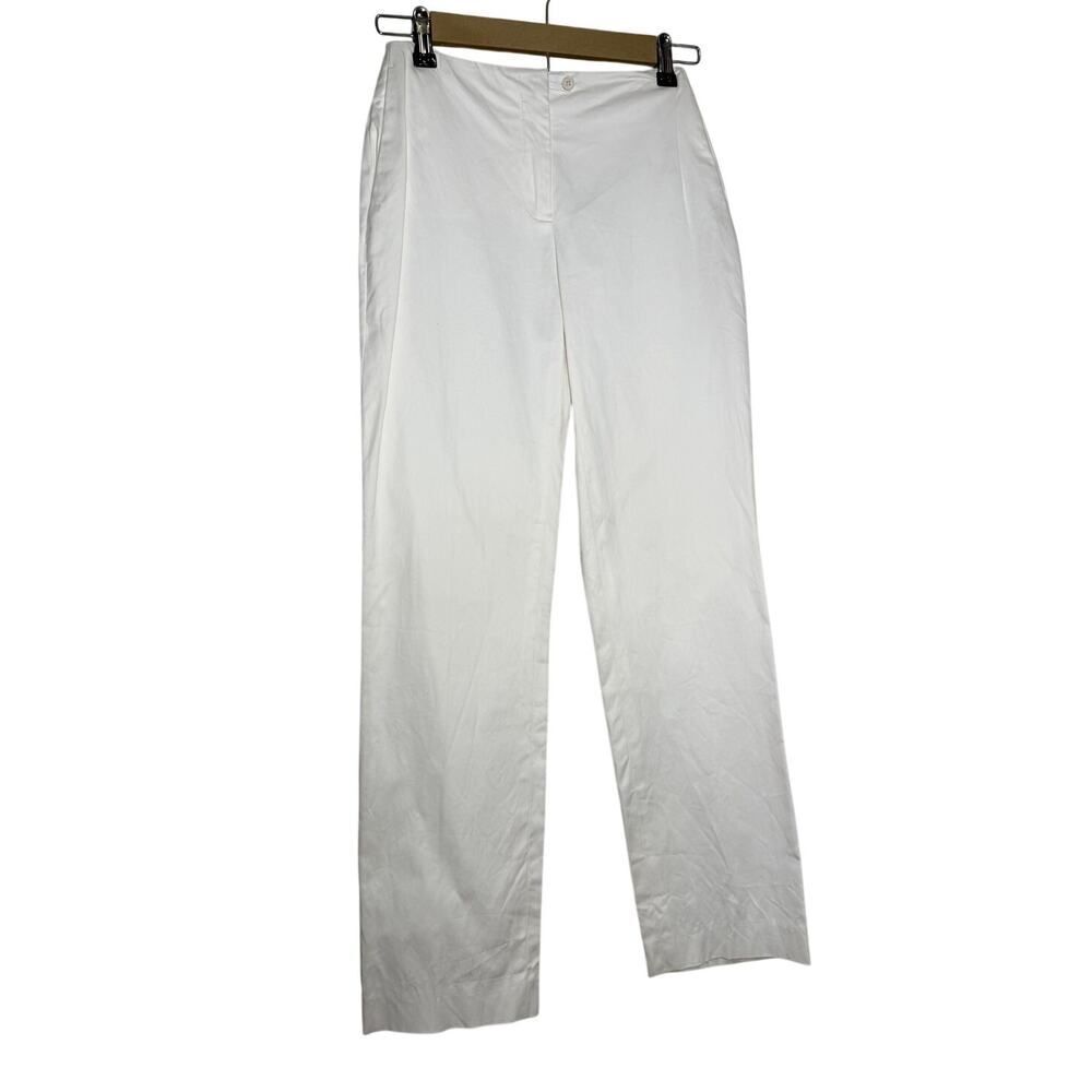 Jil Sander White Straight Leg Pants Women's Sz. 0